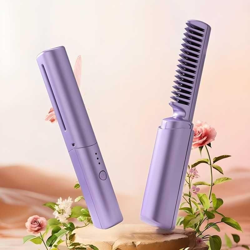 Meneflix Cordless Mini Hair Straightener Comb